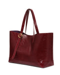 トートバッグ：バーガンディパテントレザー