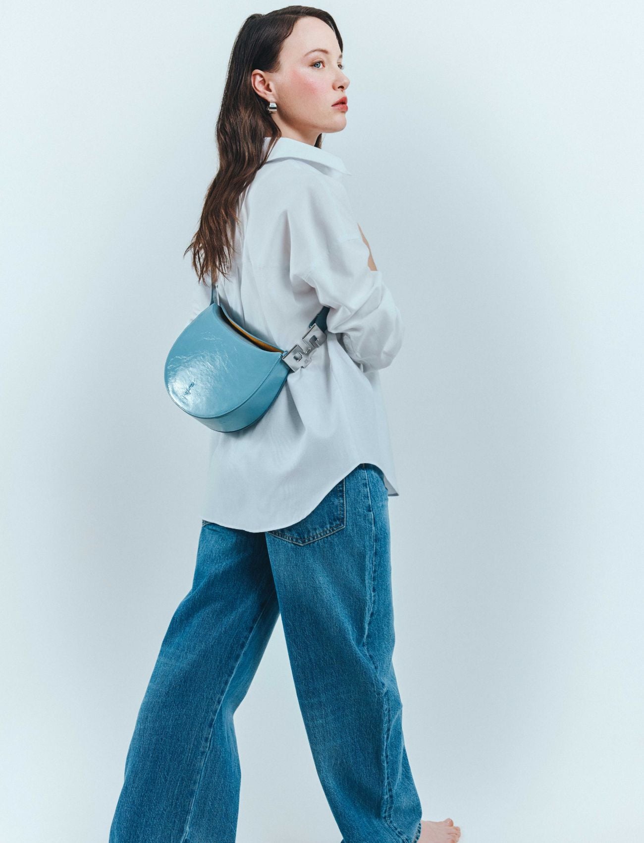 LE CITYLOVE : CUIR VERNI CIEL