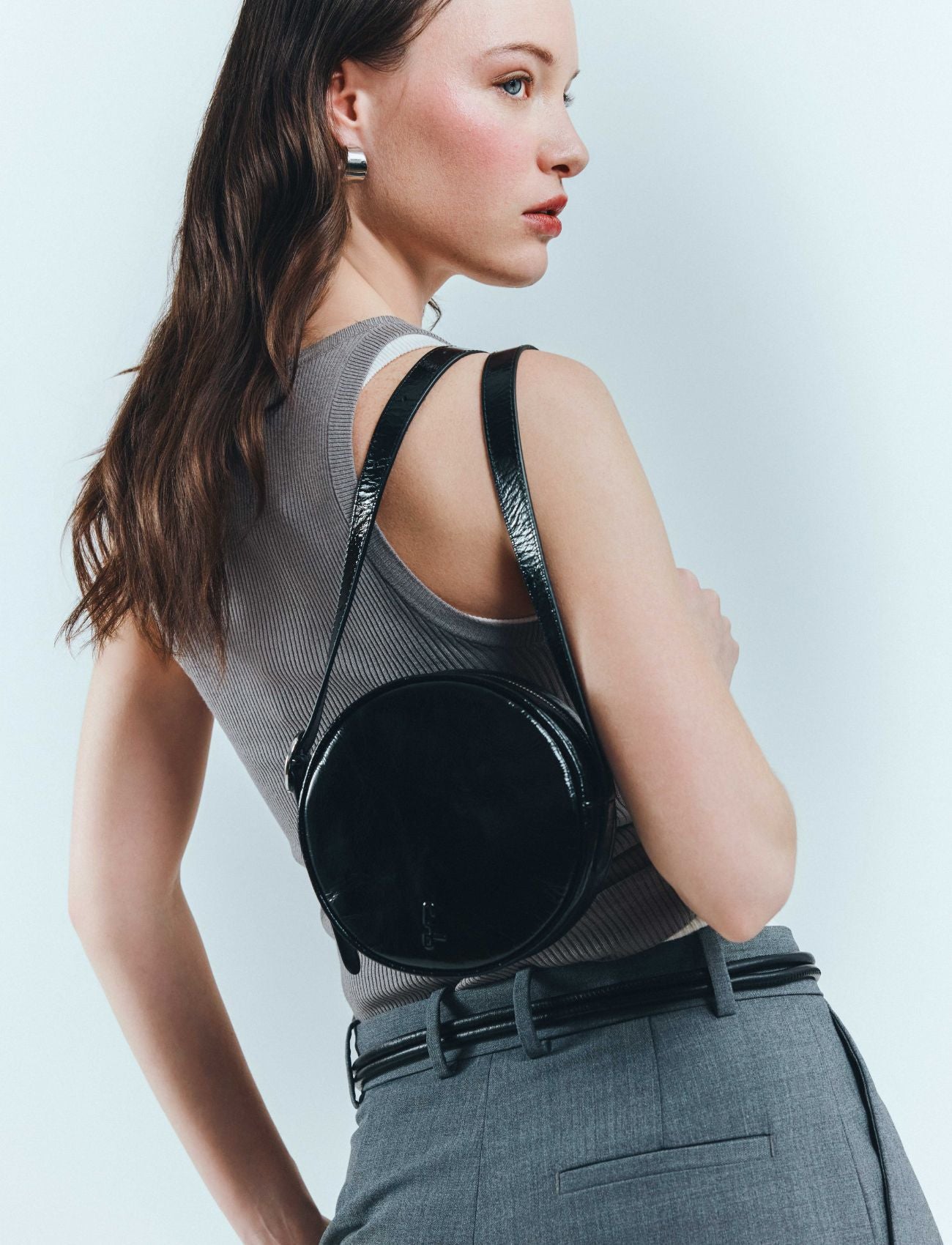 LE MOONLIGHT : CUIR VERNI NOIR