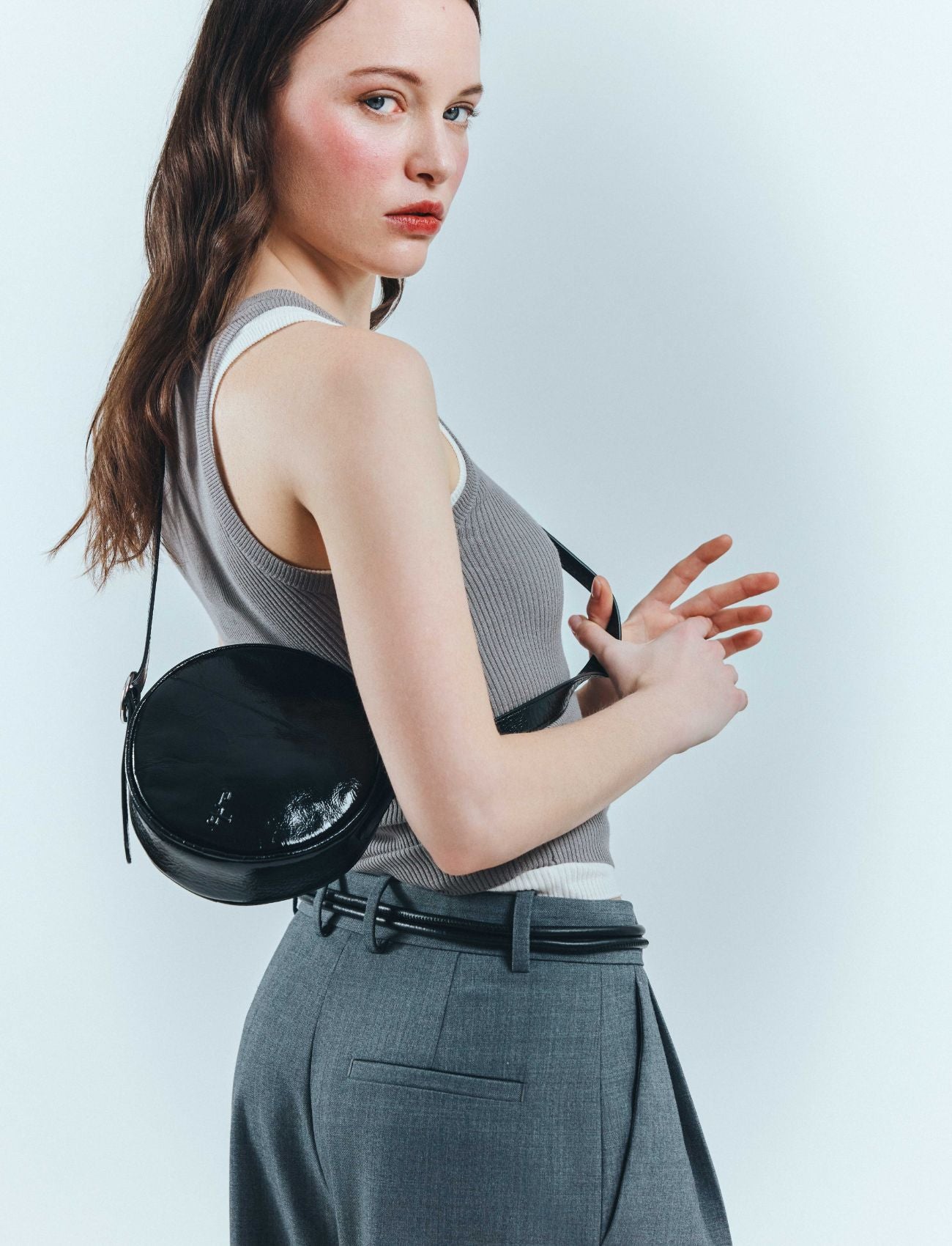 LE MOONLIGHT : CUIR VERNI NOIR