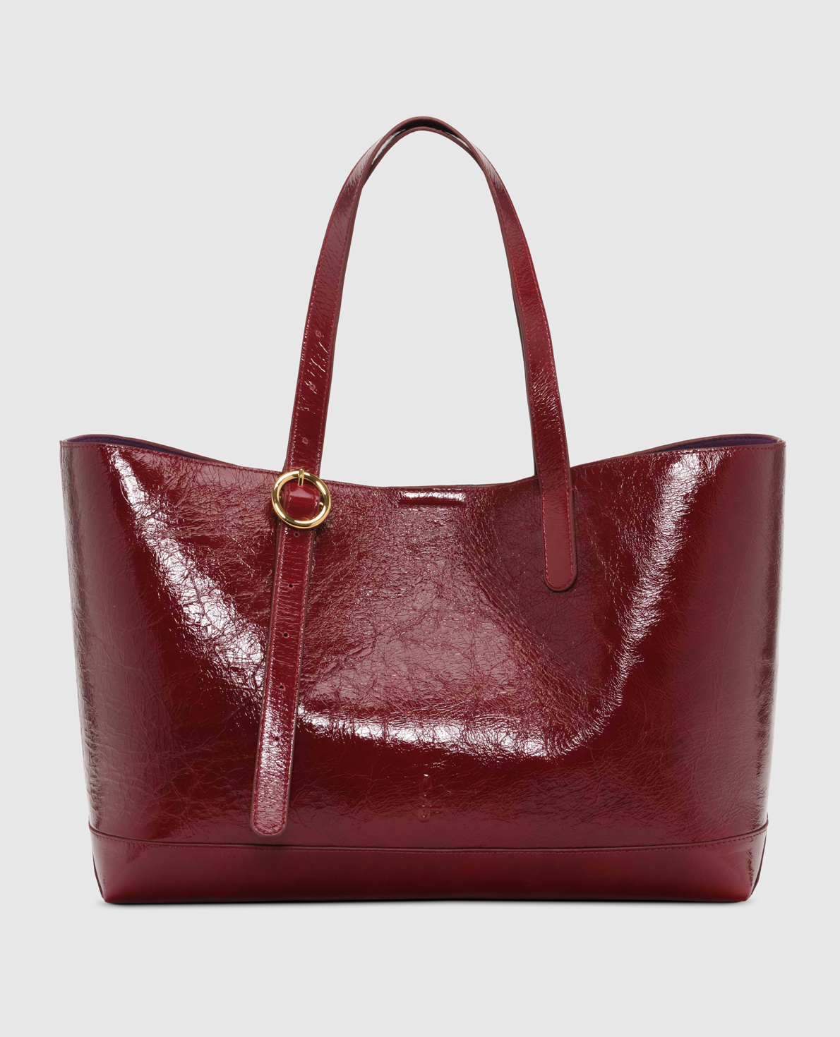 トートバッグ：バーガンディパテントレザー