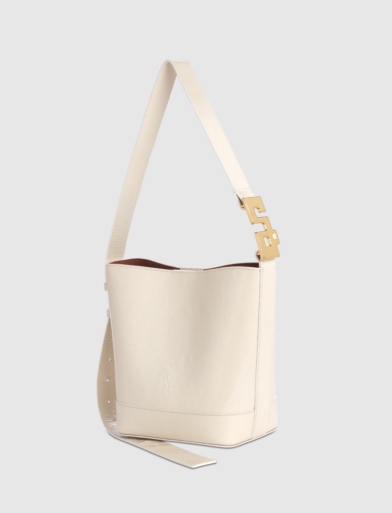 LE DAY DREAM : CUIR VERNI IVOIRE