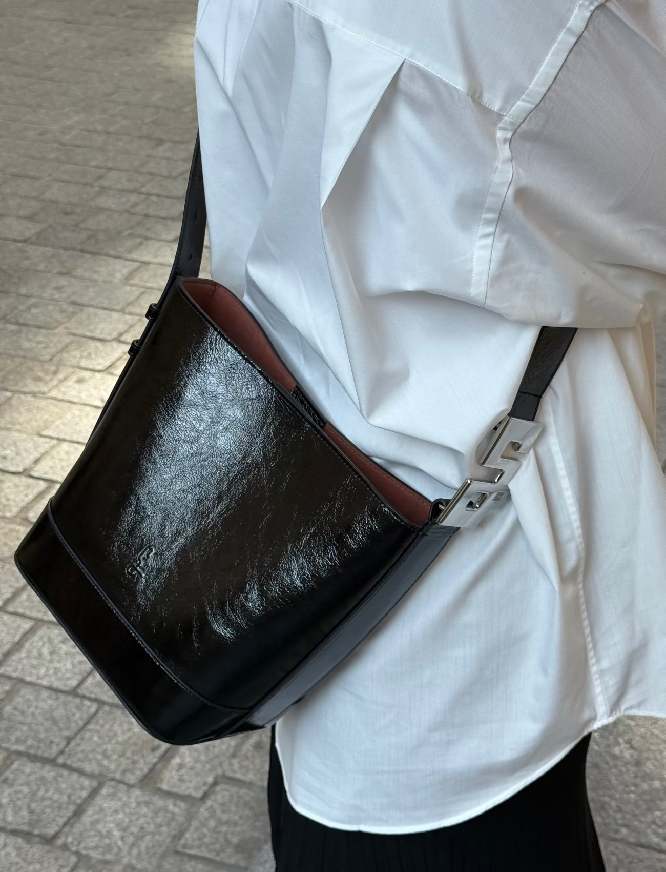 LE DAY DREAM : CUIR VERNI NOIR