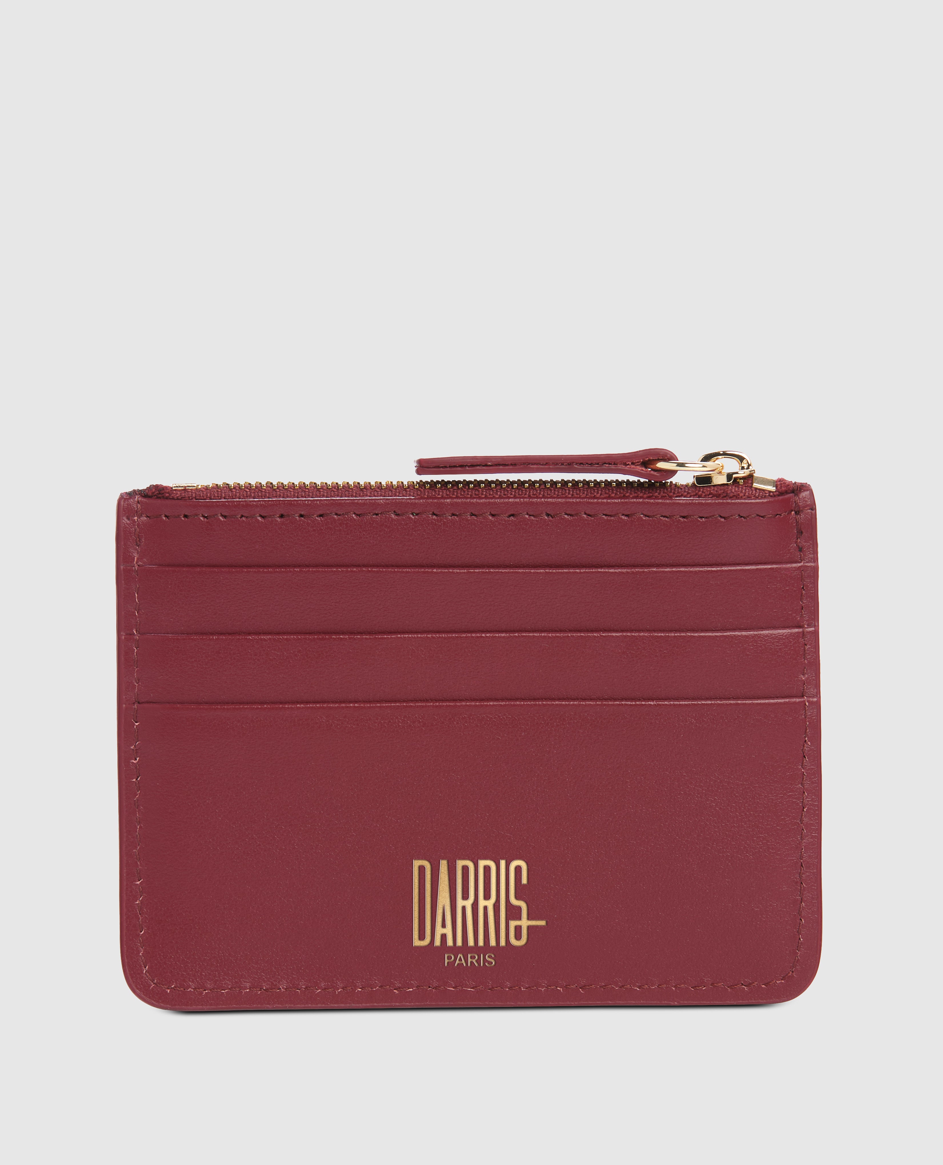 LE PORTE CARTES : CUIR BURGUNDY