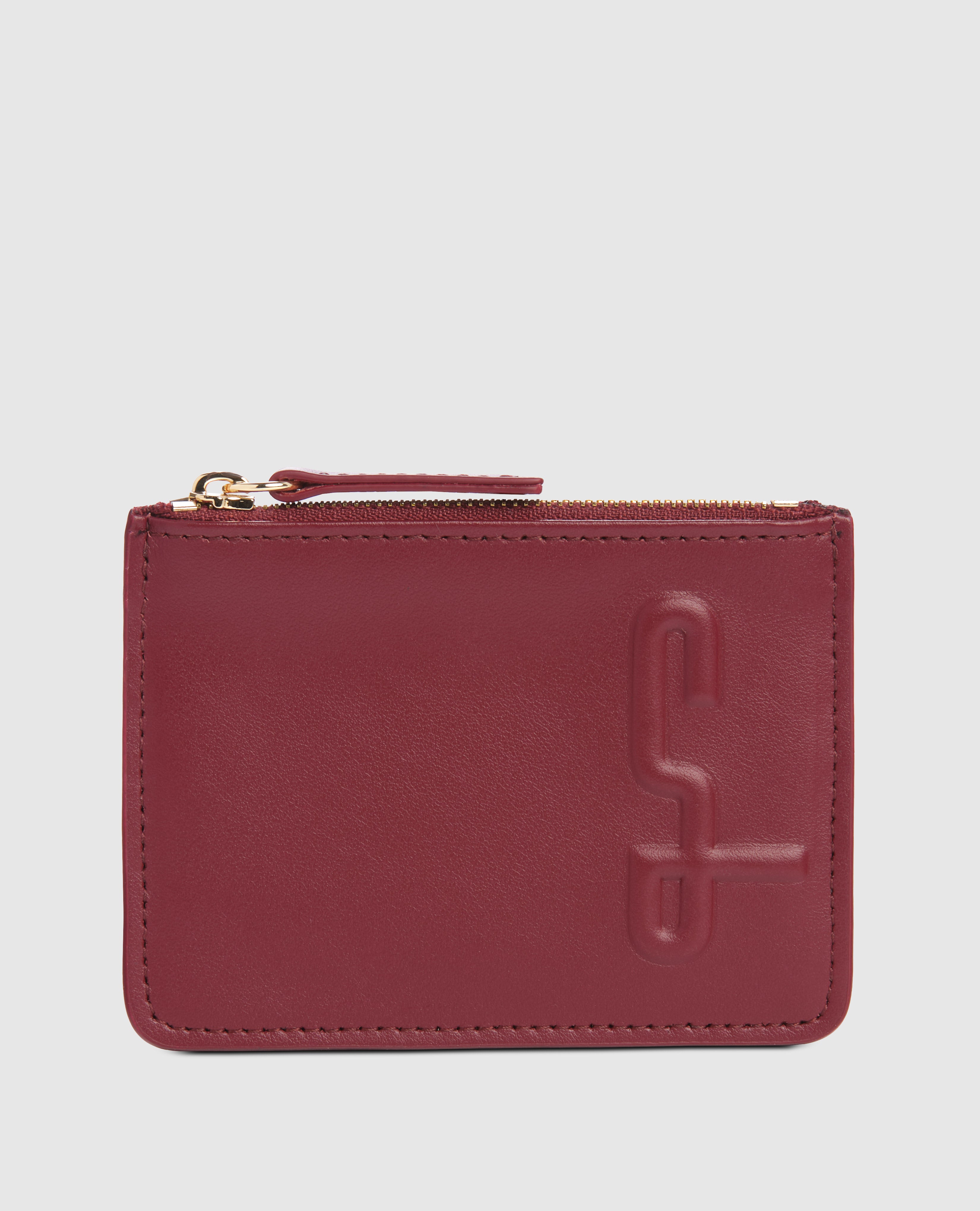 LE PORTE CARTE : CUIR BURGUNDY