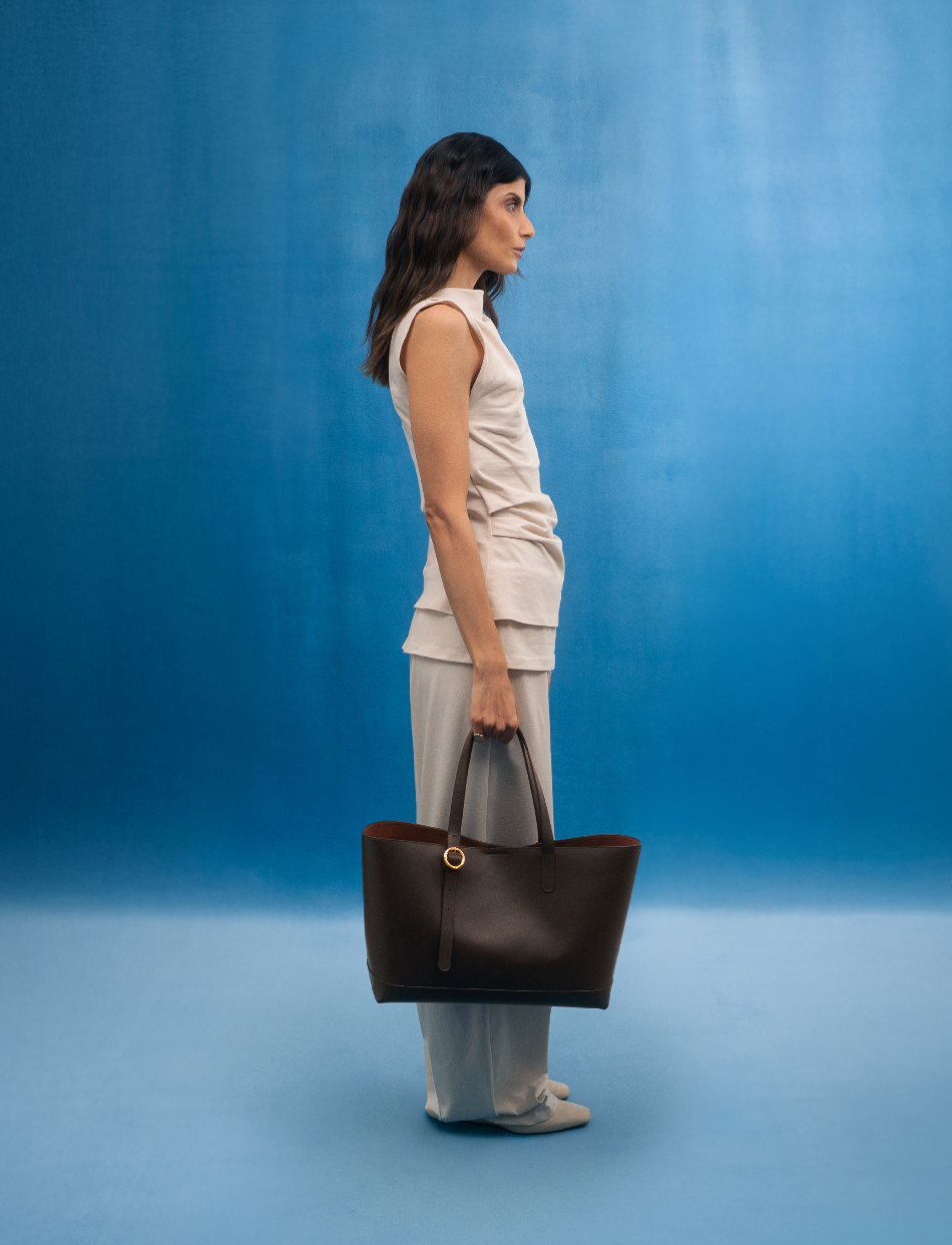 トートバッグ：チェスナッツレザー